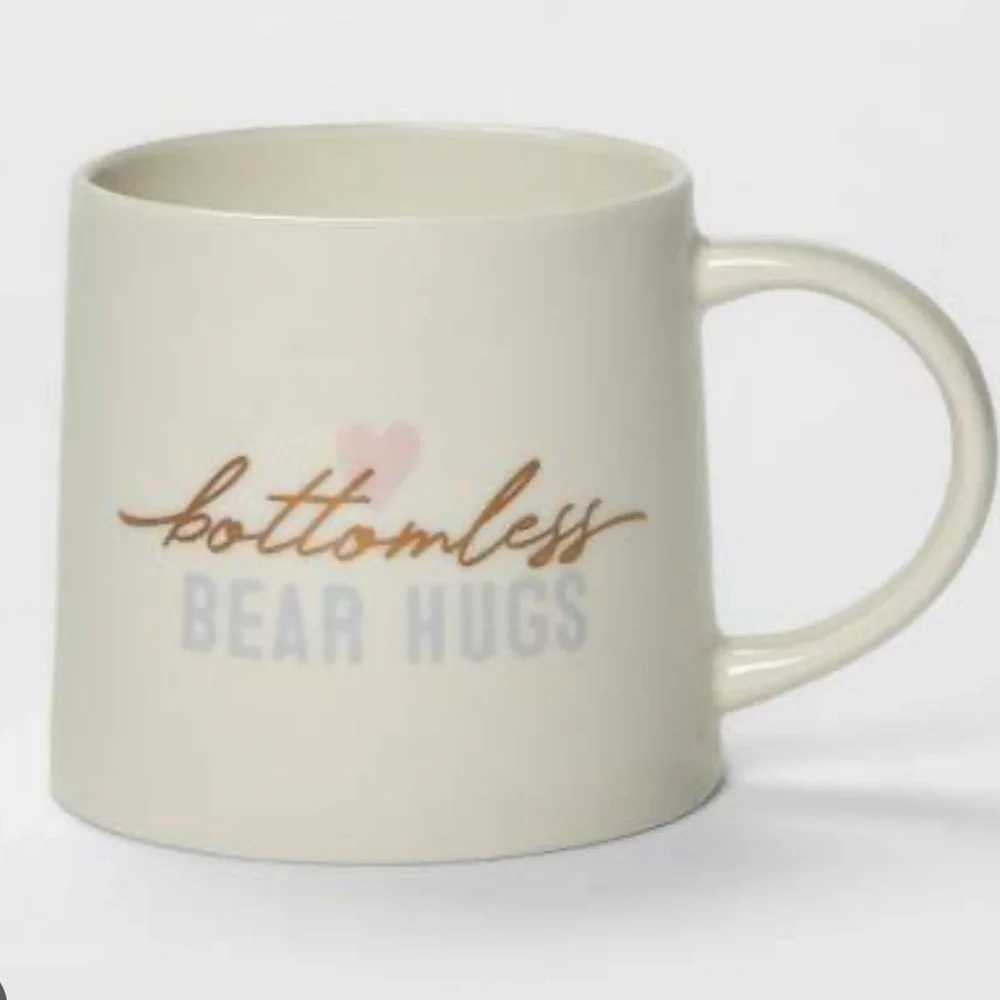 THRESHOLD 15OZ PORCELAIN BOTTOMLESS BEAR HUGS MUG CREAM - Picture 7 of 7
